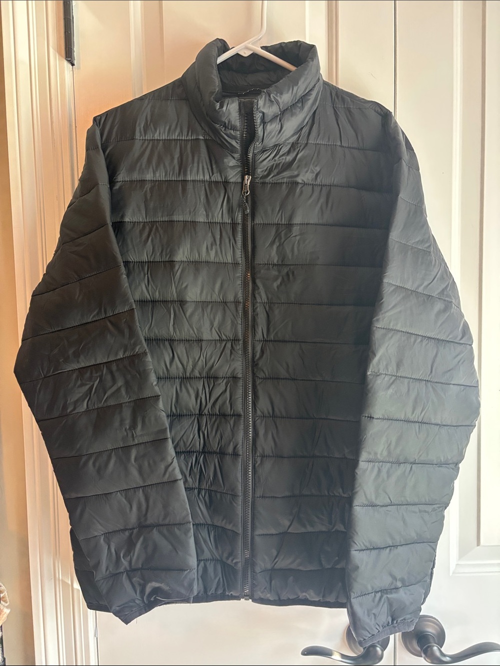 Swiss Tech Men’s Quilted Puffer Jacket - Black